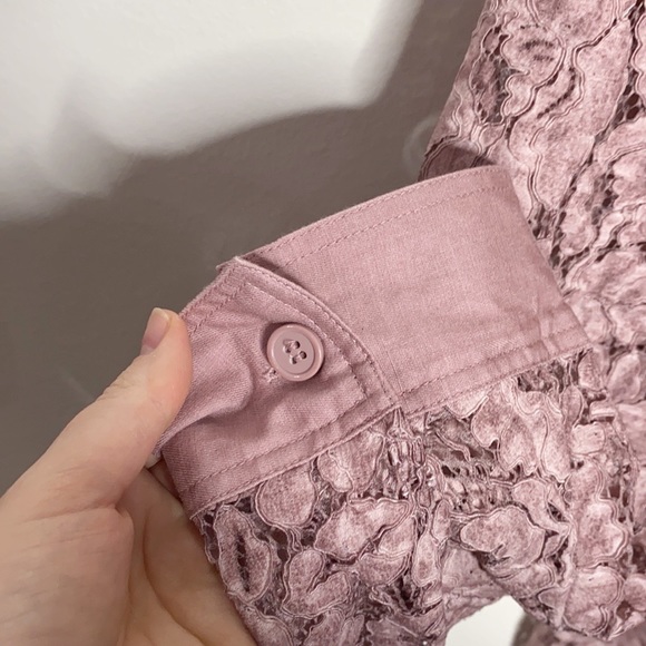 Lane Bryant woodrose longline lace anorak utility jacket size 14 / 16 petite - Picture 6 of 13